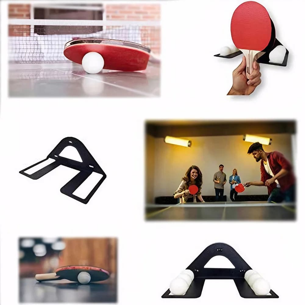 Portapaddle e Organizzatore Palline da Ping Pong da Parete, Scaffale Portaoggetti per Tennis da Tavolo, Accessori per Ping Pong