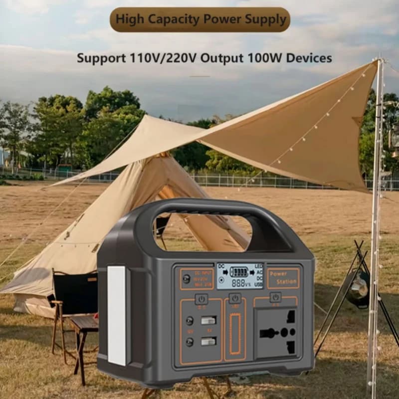 100W Super Power Bank AC 220V 110V Outdoor Camping Solar Generator Dual USB Portable Powerbank LiFePO4 External Battery 24000mAh