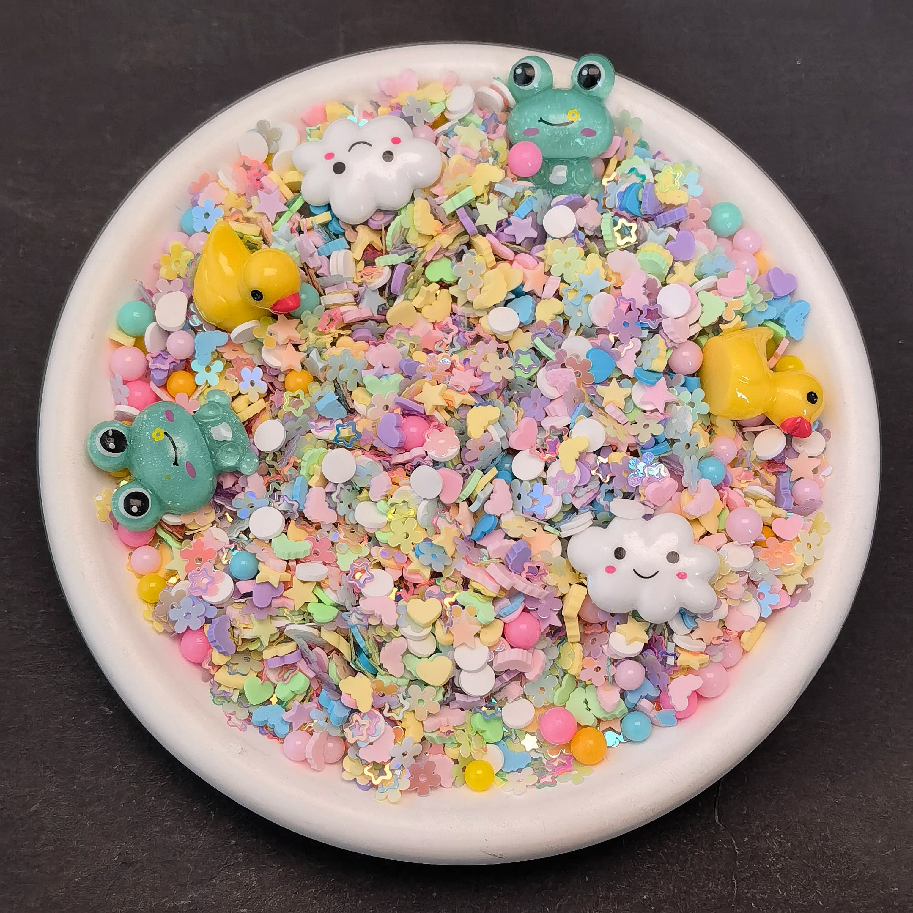 Polymer Clay Sprinkles Mix Heart Star Bat Clay Slice Slime Filler Decorations Shaker Card Accessories Tool