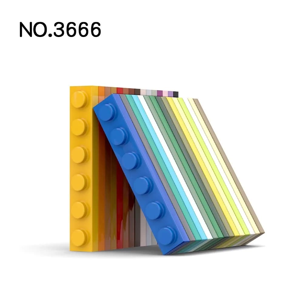 20Pcs MOC Parts 3666 Plate 1x6 mattoni compatibili fai da te Assmble Building Blocks Particle Kid Puzzle Assmble Toy Gift