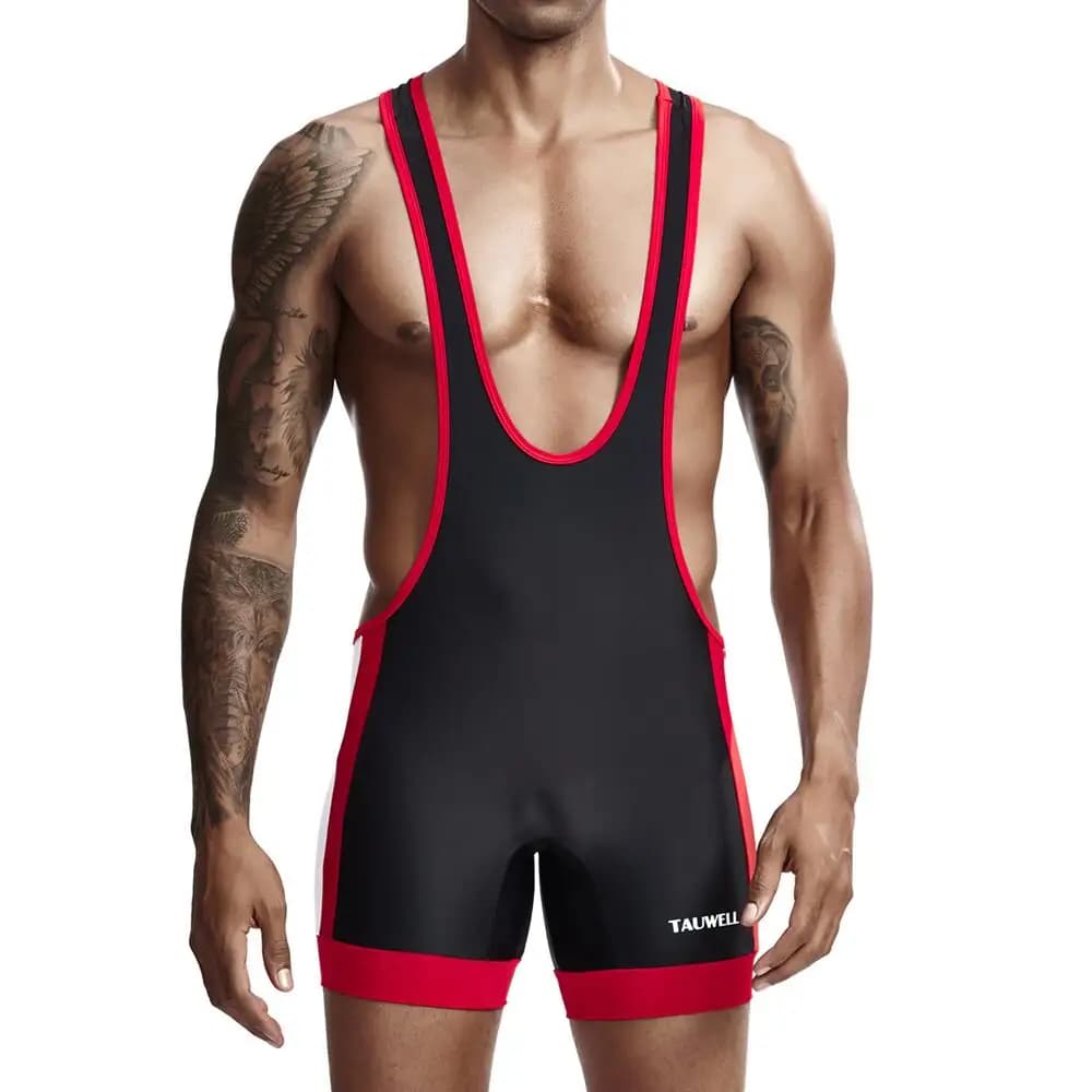 Men's Slim Fit Bodysuit Shaper Wrestling Singlet Jumpsuit Sexy Underwear Sports Bodybuilding Tank Top One-Piece for Bodywear