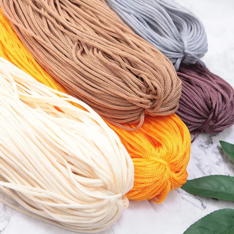1 pz 200g uncinetto filato cavo cavo di nylon filo per maglieria linea all'uncinetto braccialetto fai da te tappetino cappello borsa scarpe fatte a mano 3mm 200 m