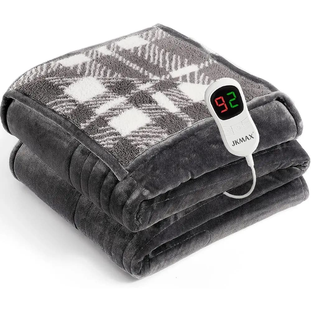 Coperta elettrica riscaldata taglia ull - Coperta riscaldante in rete da 72"x84" con 10 livelli di riscaldamento e 5 impostazioni di tempo Protezione da surriscaldamento,