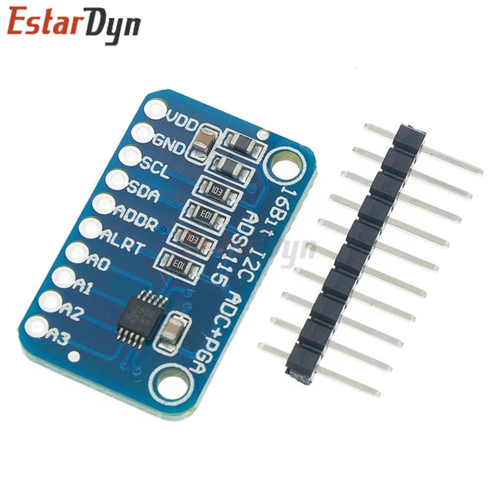 Modulo ADC Estardyn ADS1115 a 16 bit I2C a 4 canali con scheda di acquisizione dati sensore PGA ad alta precisione per Arduino Raspberry Pi