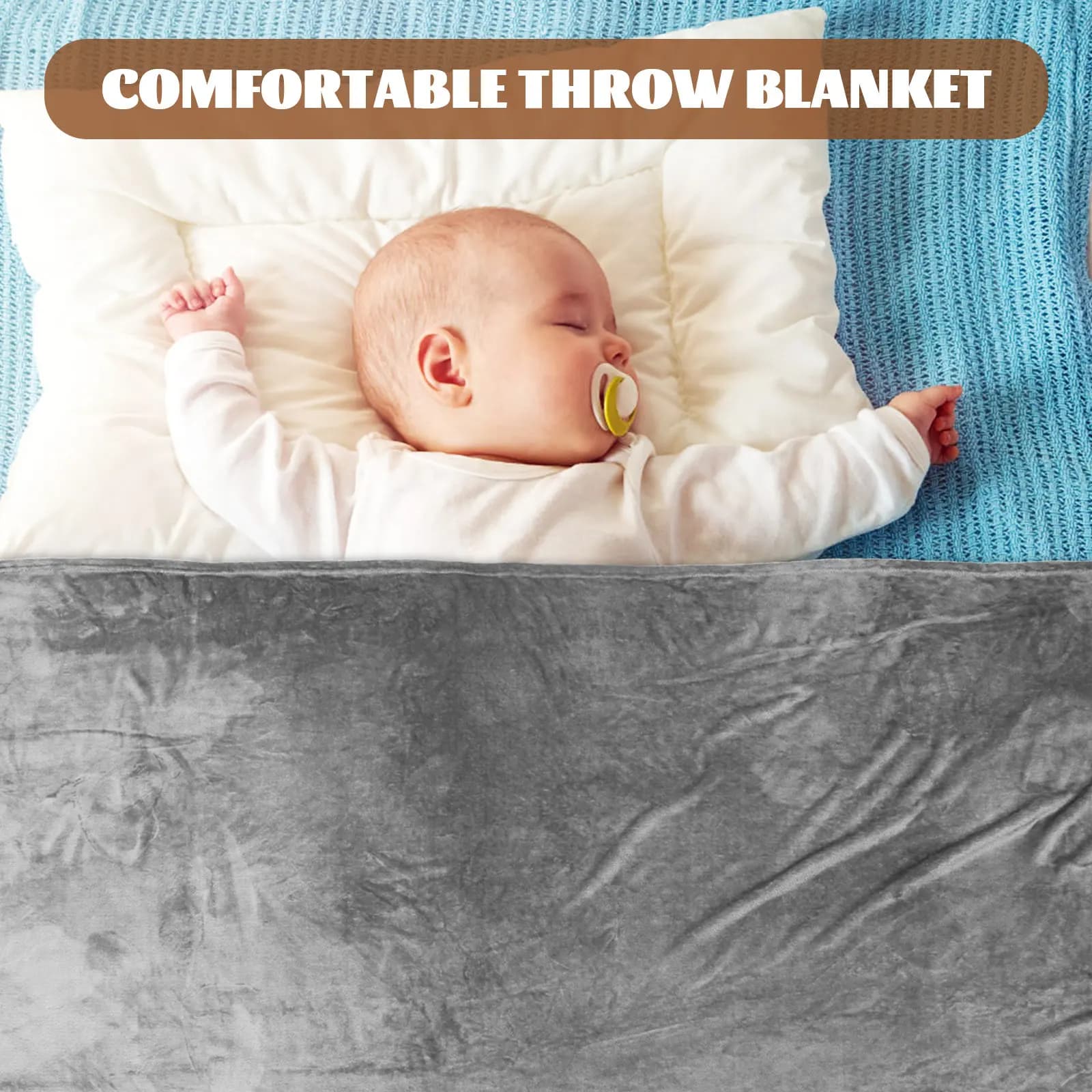 Coperta Morbida e Confortevole, Leggera e Versatile per Casa, Ufficio, Letto, Divano, Passeggino e Seggiolino Auto