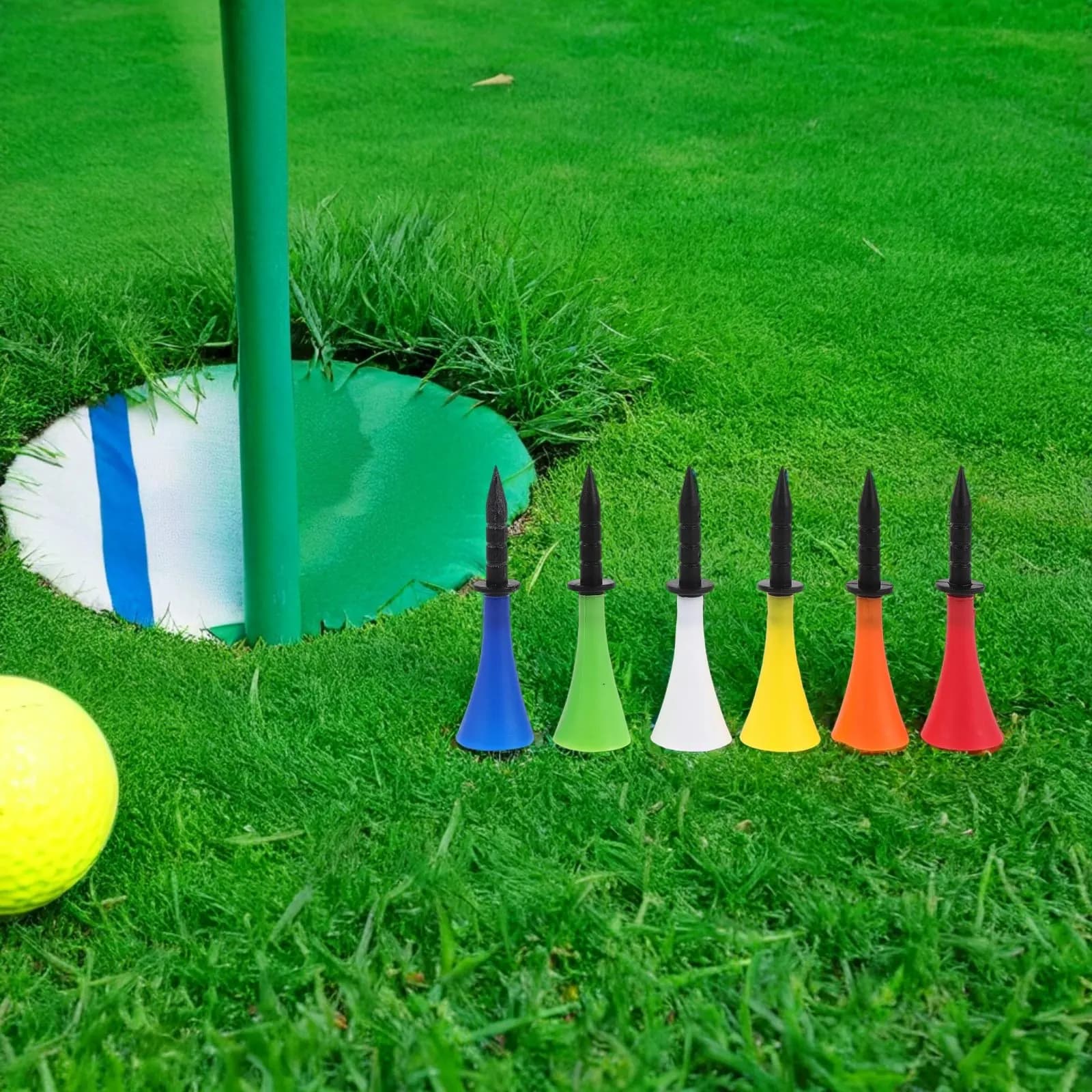 30 Pezzi Tee da Golf in Silicone Ammortizzanti, Supporto Stabile per Palline da Golf, per Campo Pratica Interno ed Esterno