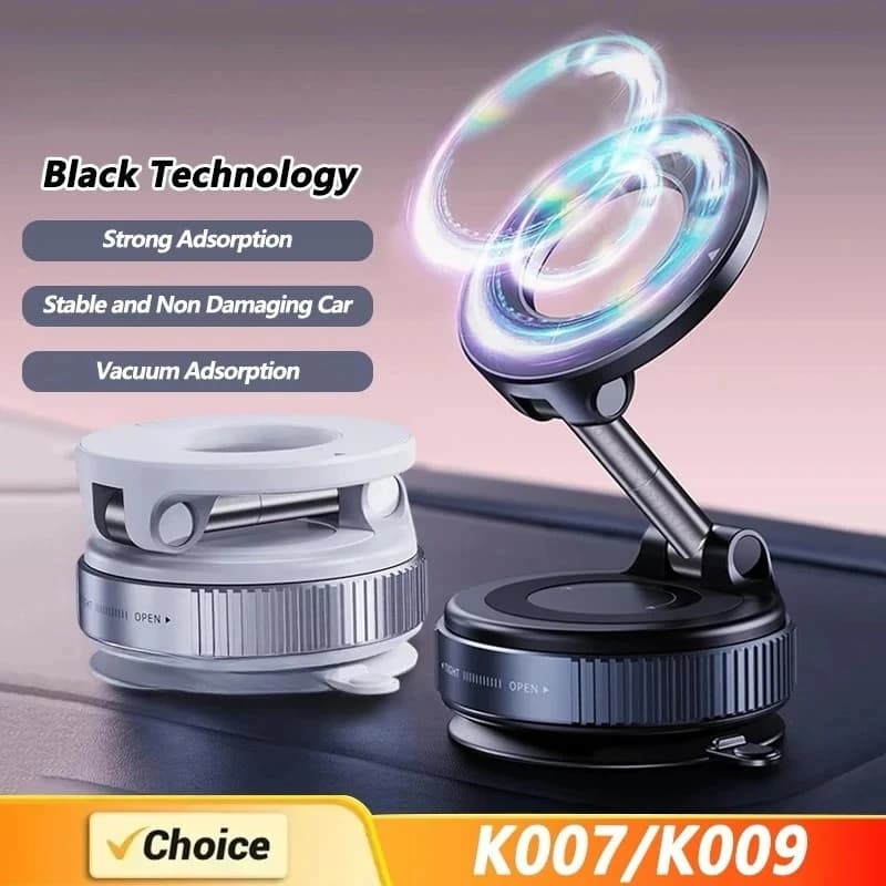 Supporto Magnetico per Telefono K007/K009, Pieghevole a 360° ° Supporto a ventosa regolabile, universale per auto, scrivania e bagno