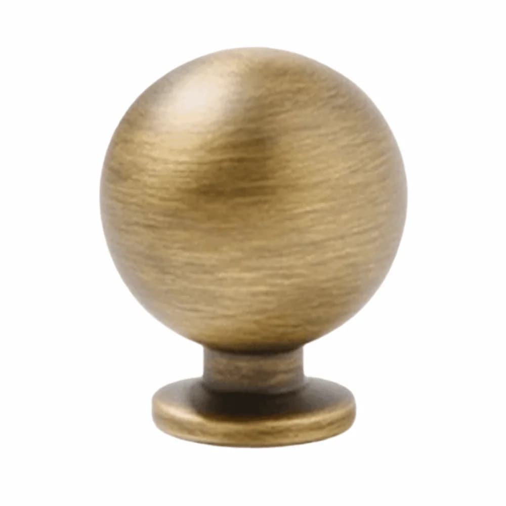Maniglia per mobile in ottone nordico facile da installare, pomello rotondo dorato in ottone massiccio per porta di armadio, pomello durevole a foro singolo per cassetto e mobile