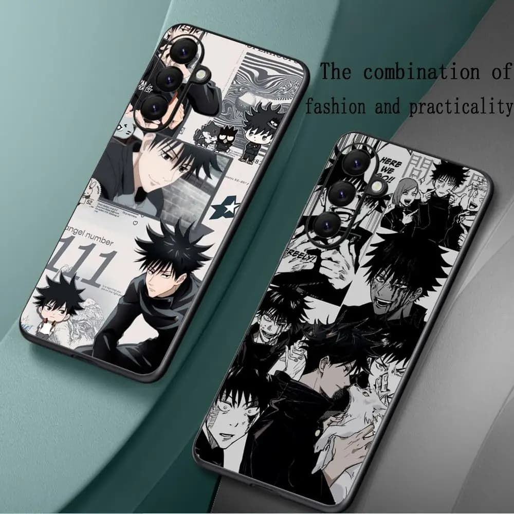 Megumi fushiguro hot anime poster Phone Case For Samsung Galaxy S26 S25 S24 S23 S22 S21 S20 Plus Ultra Note20 Soft Black