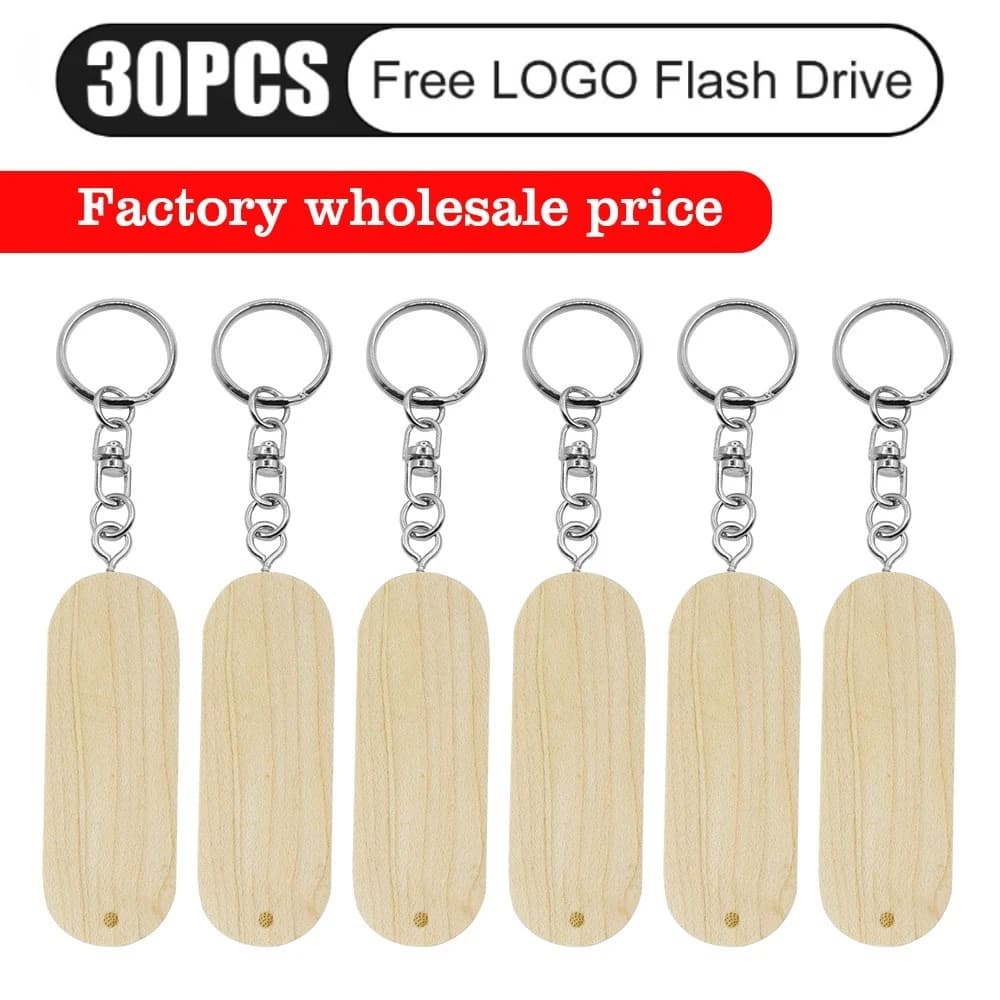 30 PZ USB 3.0 LOGO Personalizzato girevole in legno USB Flash Drive Pendrive Memory Stick pen drive 4 GB 16 GB 32 GB 64 GB Stor esterno