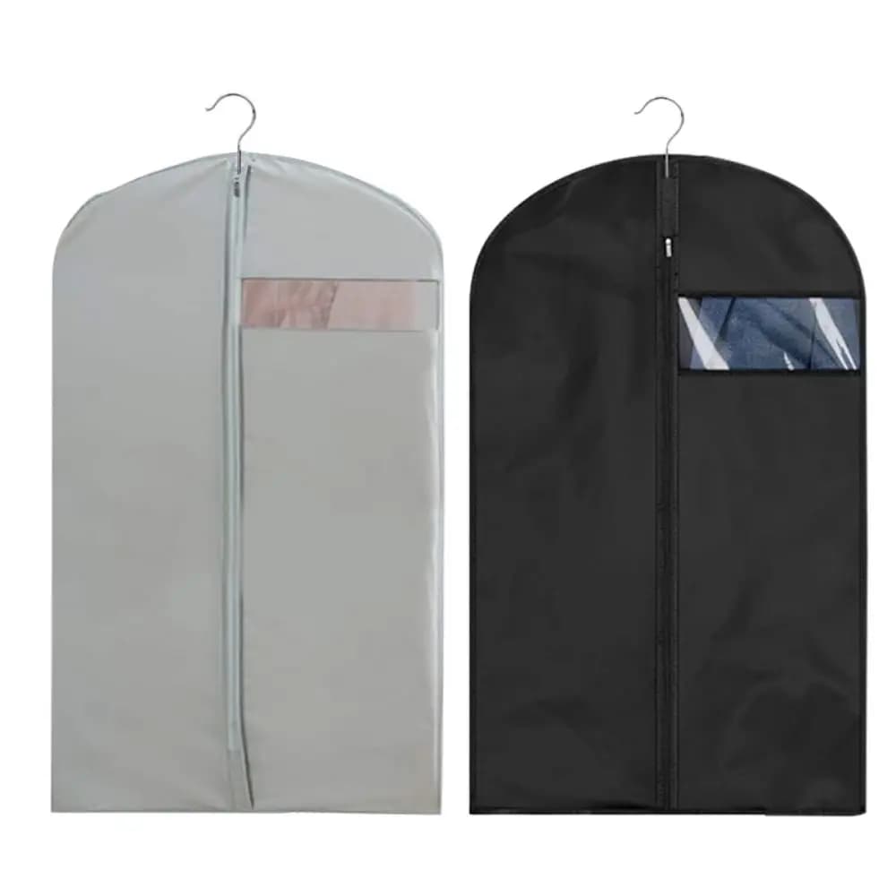 Garment Bag Clothes Dust Bag Clothing Cover Black Grey Hanging Storage Bag PEVA Dustproof Closet Organizer Coat Suit Dress