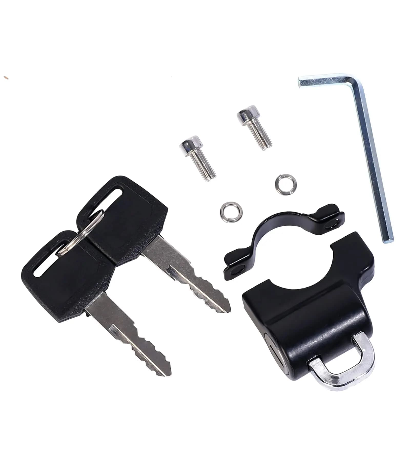 Accessori Universali per Moto, Lucchetto per Casco in Lega di Alluminio con 2 Chiavi per Manubrio da 7/8'' 22mm, per Moto da Cross, Sportive e Stradali