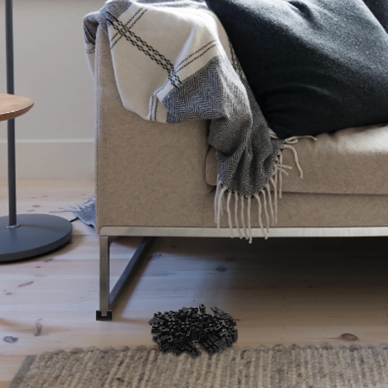 50 pezzi cuscinetti per sedie antiscivolo manicotto per tubo a forma di C per pavimenti in legno protezioni per pavimenti per gambe di sedie cuscinetti per mobili antiscivolo