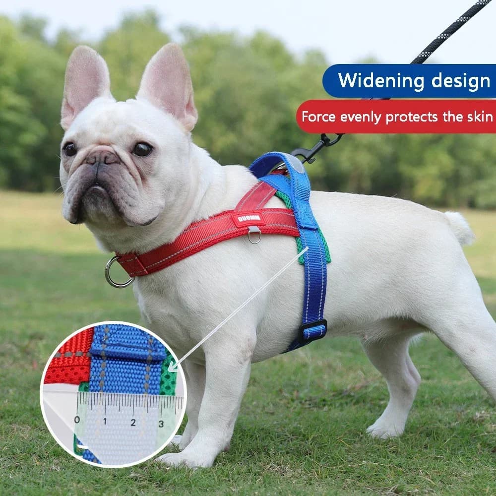 Reflective Small Dog Vest Style Chest Harness Light Breathable Suede Pet Cat Harness Leash Set Safe with Chest Hook