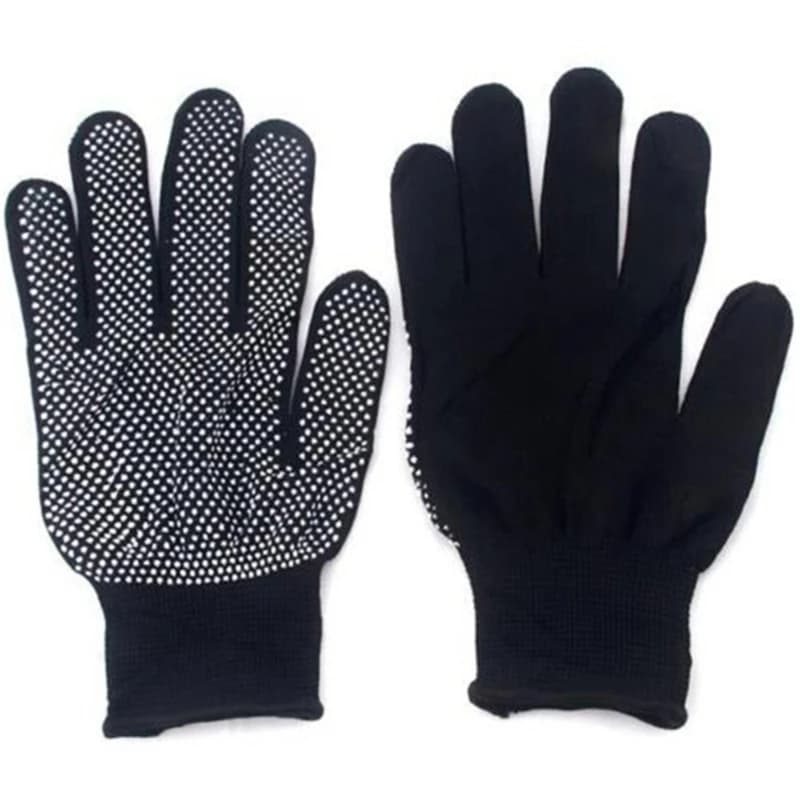 Black Permanent Gloves Specialized to Smooth Eye Protection Thermal Insulation Non-slip Gloves Hair Care Styling