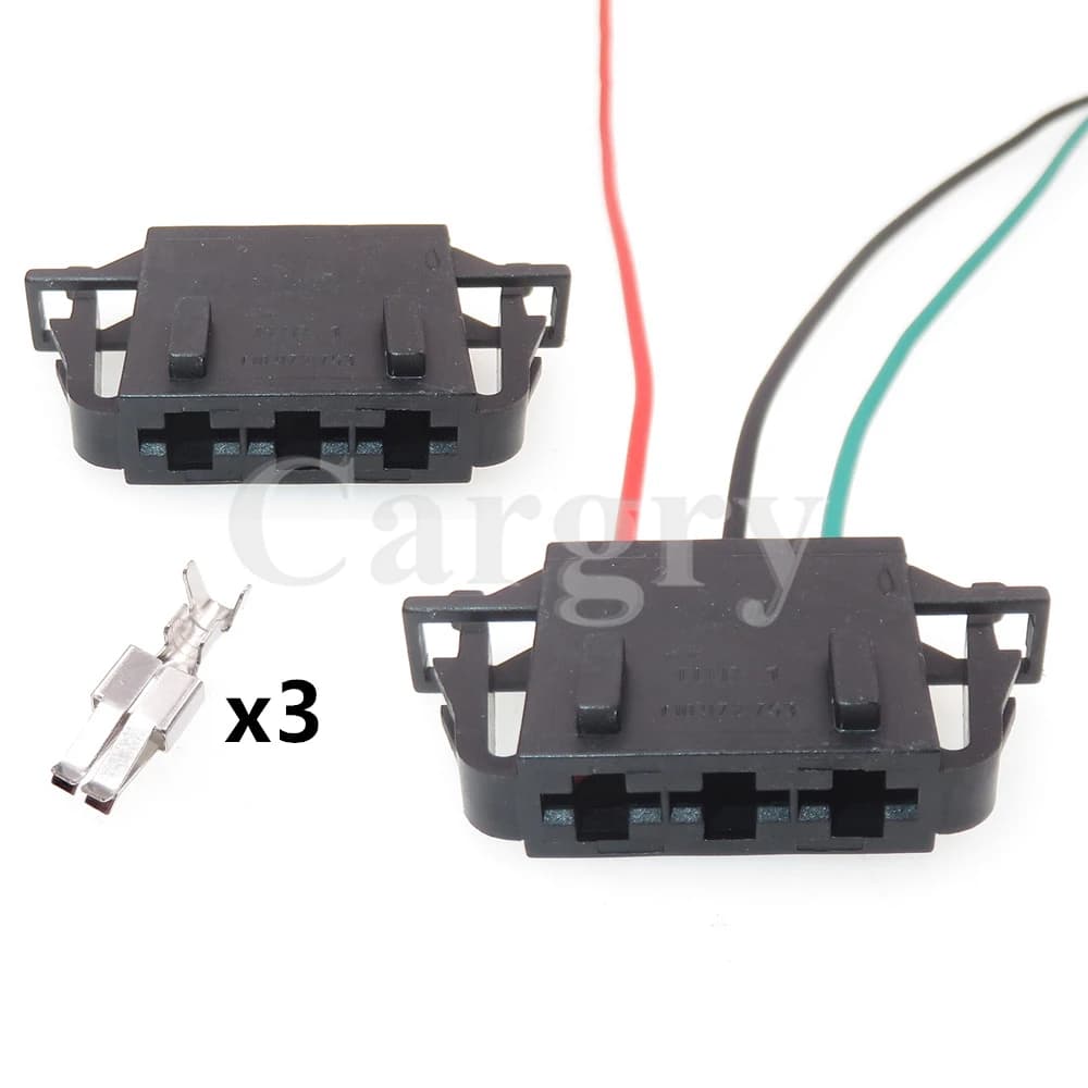 1 Set 3P 1J0972753 auto grande corrente connettore non sigillato Automobile ventilatore resistenza presa cablaggio per VW Audi