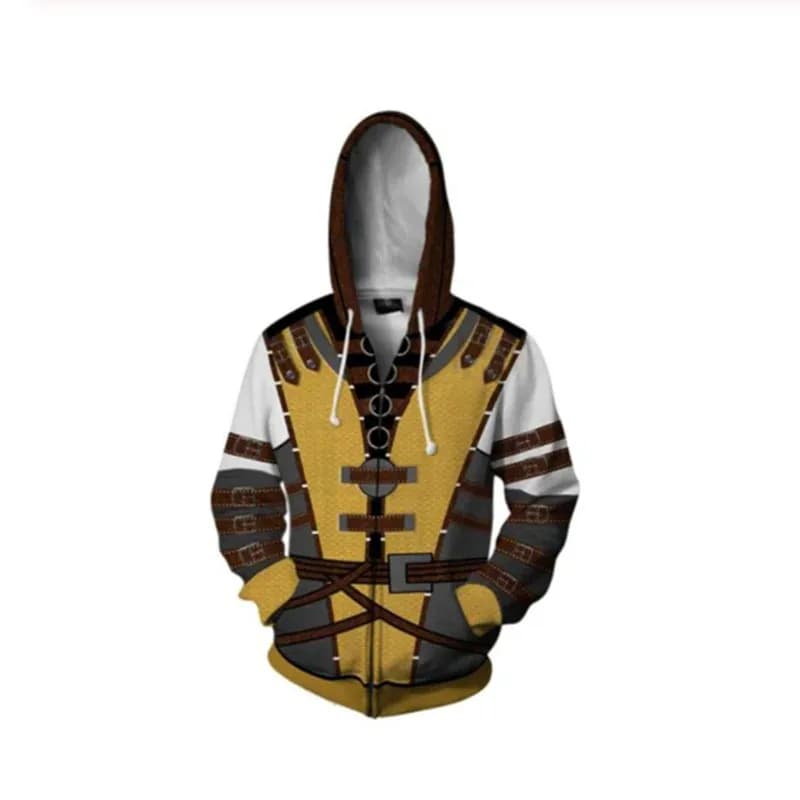 CyScorpion Mortal Kombat Costumi Cosplay PS4 Gioco Skorpion Giubbotti Cappotto 3D Felpe Felpa Maglione con cappuccio Abbigliamento sportivo Top