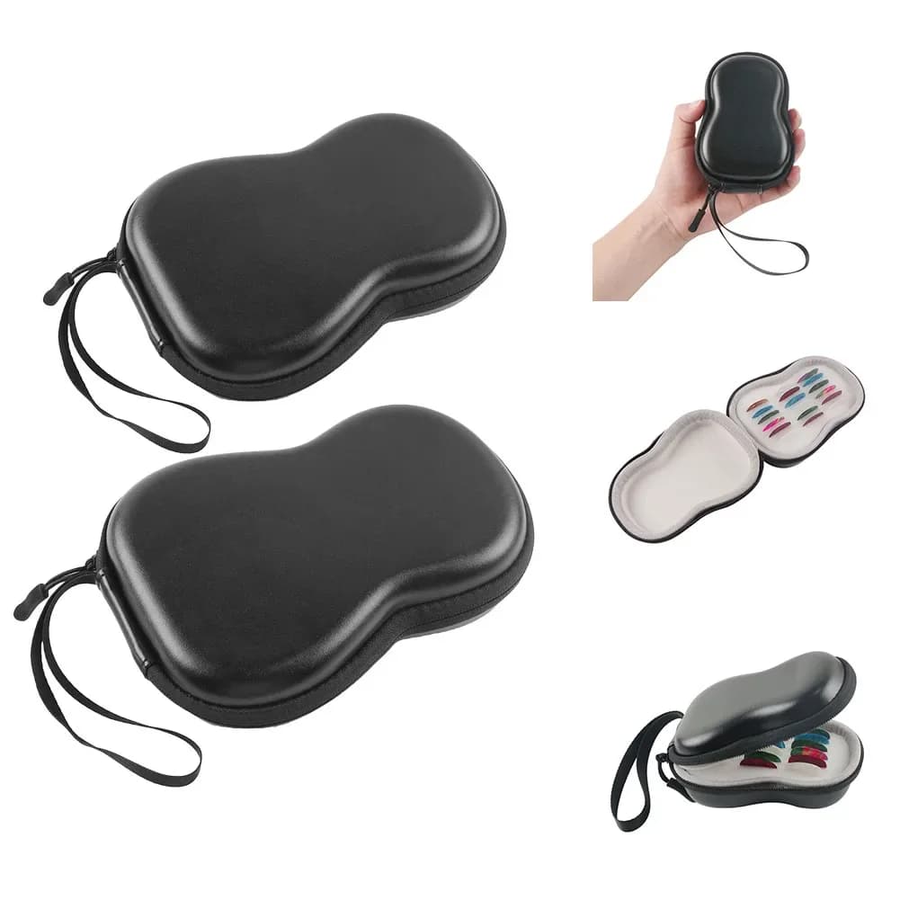 Borsa porta plettri per chitarra, design a doppio strato con scomparti, tasca in rete, materiale antispruzzo, adatta per la maggior parte dei plettri per chitarra