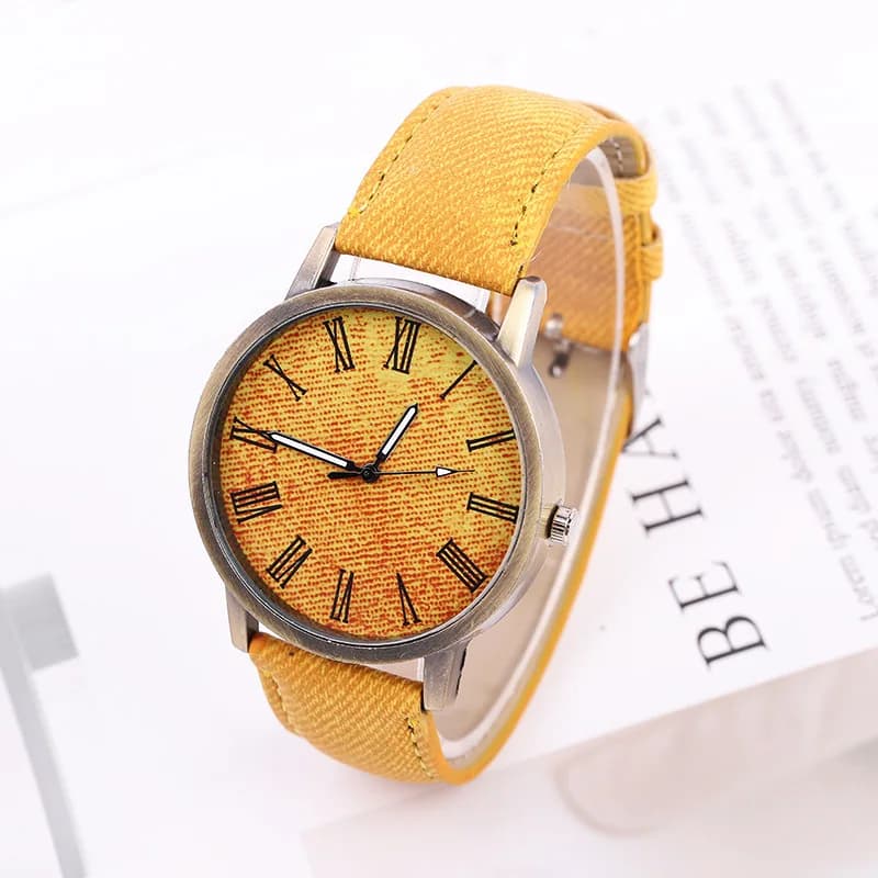 Men's Casual Quartz Watch Women's Watch with Women's Leather Strap Jean Watches Relogio Feminino Wrist Watch Hot New Fashion