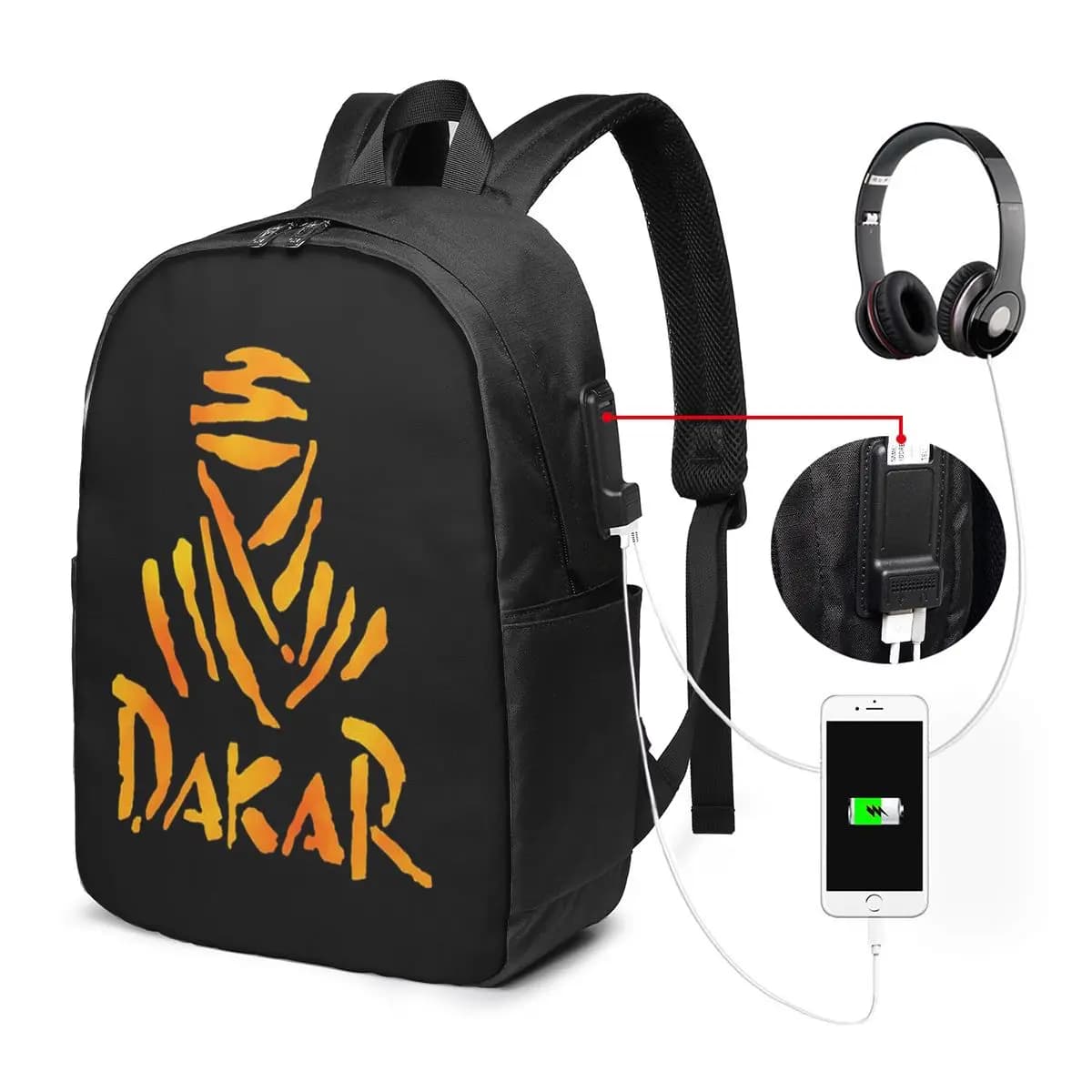 Zaino per moto Rally di Dakar, borsa da viaggio per notebook, borsa per computer, borsa per studenti universitari, borsa per laptop, borse a tracolla per uomo e donna
