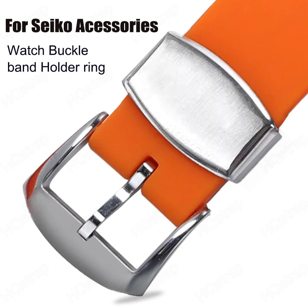 Fibbia per orologio per supporto ad anello per cinturino orologio Seiko 18mm 20mm Anello in acciaio inossidabile 316L Pulsante cinturino Chiusura accessori in metallo
