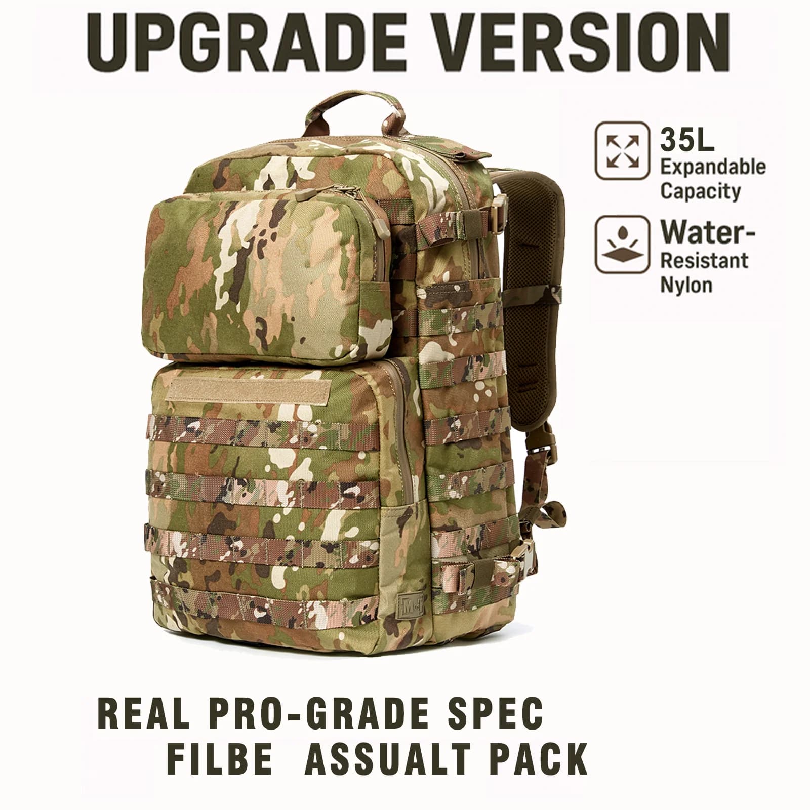Akmax Military backpack FILBE Tactical assault backpack 35L Portable hydration backpack for men's military hiking