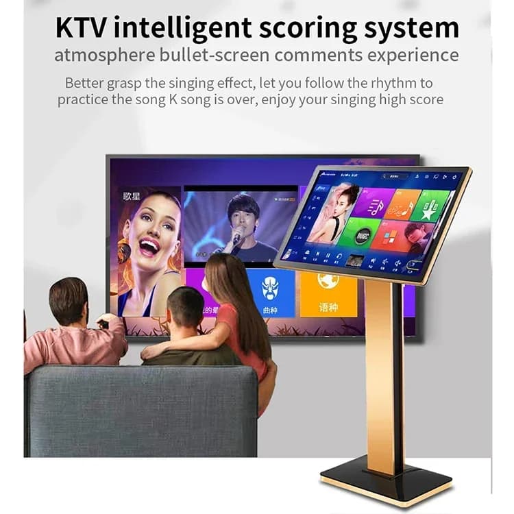 Android Touch Screen Self-service Karaoke Vending Machine Equipped With Wireless Microphone Public Place KTV Singing Playback