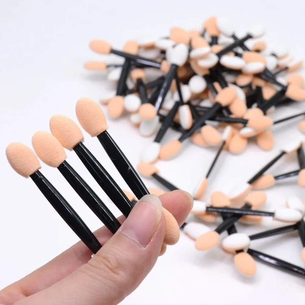 Double Sided Eyeshadow Applicators In Bulk Sponge Eye Shadow Brushes Disposable Mini Makeup Brushes Wholesale Cosmetic Tools