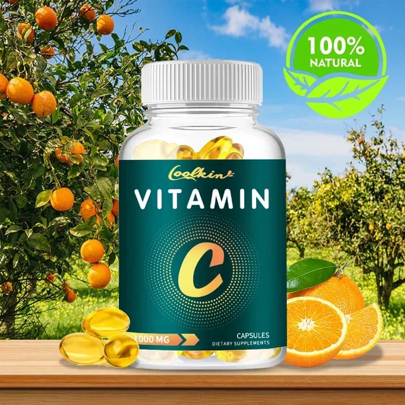 Vitamin C capsules 1000 mg, natural supplement for men and womenSupplements