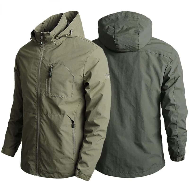 US vendita calda uomo giacche da trekking all'aperto estate militare multi-tasche caccia tattica pesca giacca sottile con cappuccio impermeabile da uomo