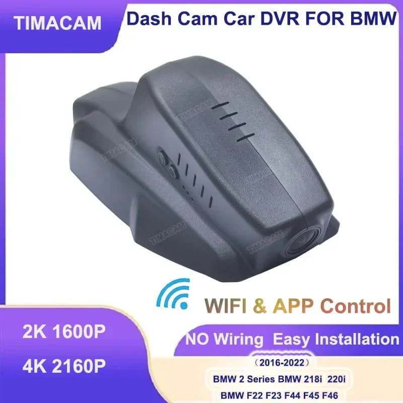 New 2K Wifi 4K 2160P Car DVR Dash Cam Double Lenten for BMW Series 218i 220i for BMW Series 2 F22 F23 F44 F45 F46