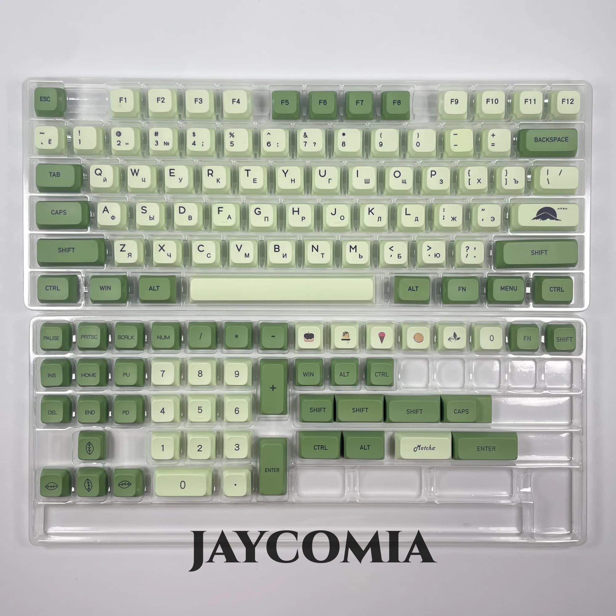 XDA Profile Matcha Keycaps inglese/russo/coreano/giapponese Keycap PBT Dye Sub 127 tasti per tastiera meccanica da gioco RK61 GK68