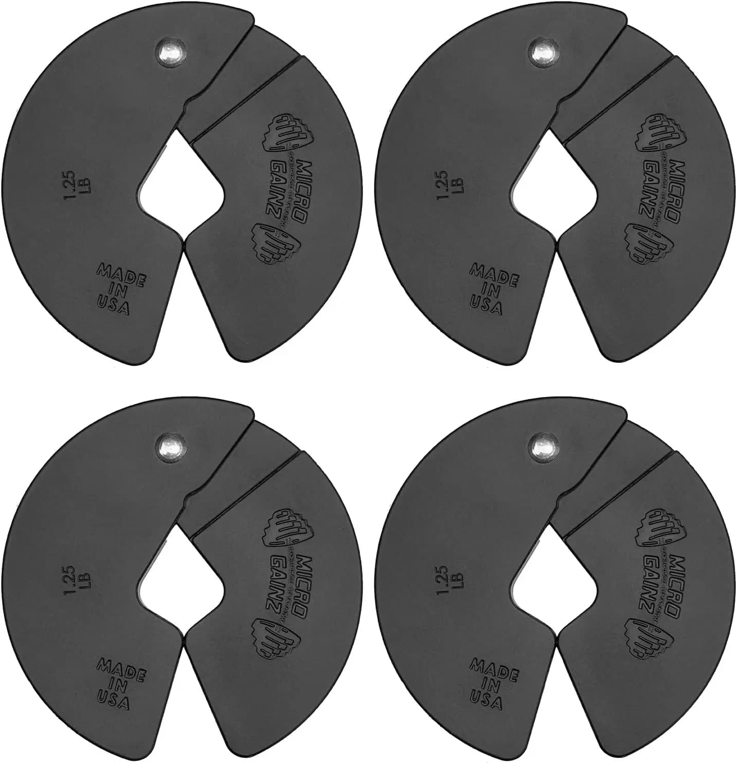 1,25 lb fractional weight plates for handlebars - Micro loading, strength training, made in the United States (choose color)