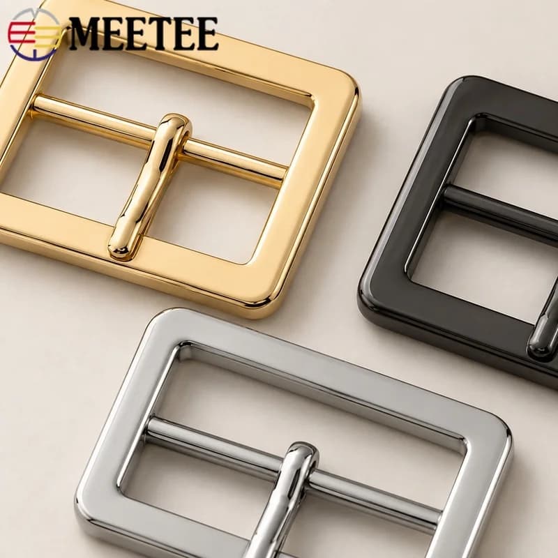 5/10Pcs 25-50mm Metal Pin Buckle Rectangle Tri Glide Slider for Jeans Waistbands Jackets Bags Belts Garment Adjustment Hardware