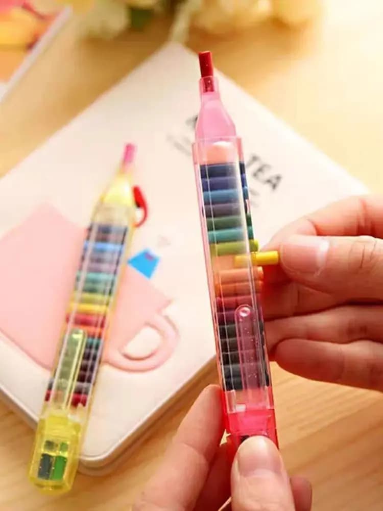 4pcs 20 Color Interchangeable Core Oil Painting Crayon Best Colored Crayon Student's Washable Paintbrush Fancy Graffiti Painting