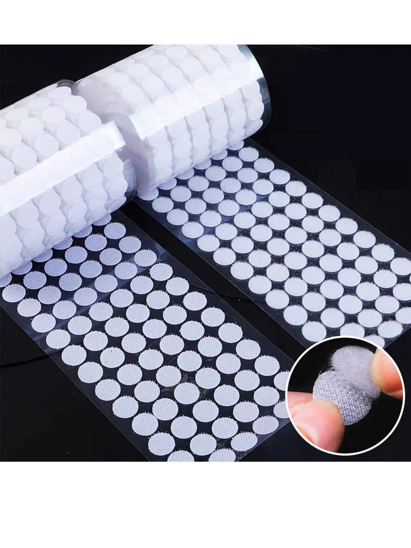108 Paia di Dischetti Adesivi Velcro da 10mm, Nastri Autoadesivi con Forte Colla, Chiusura Magica Rotonda a Strappo