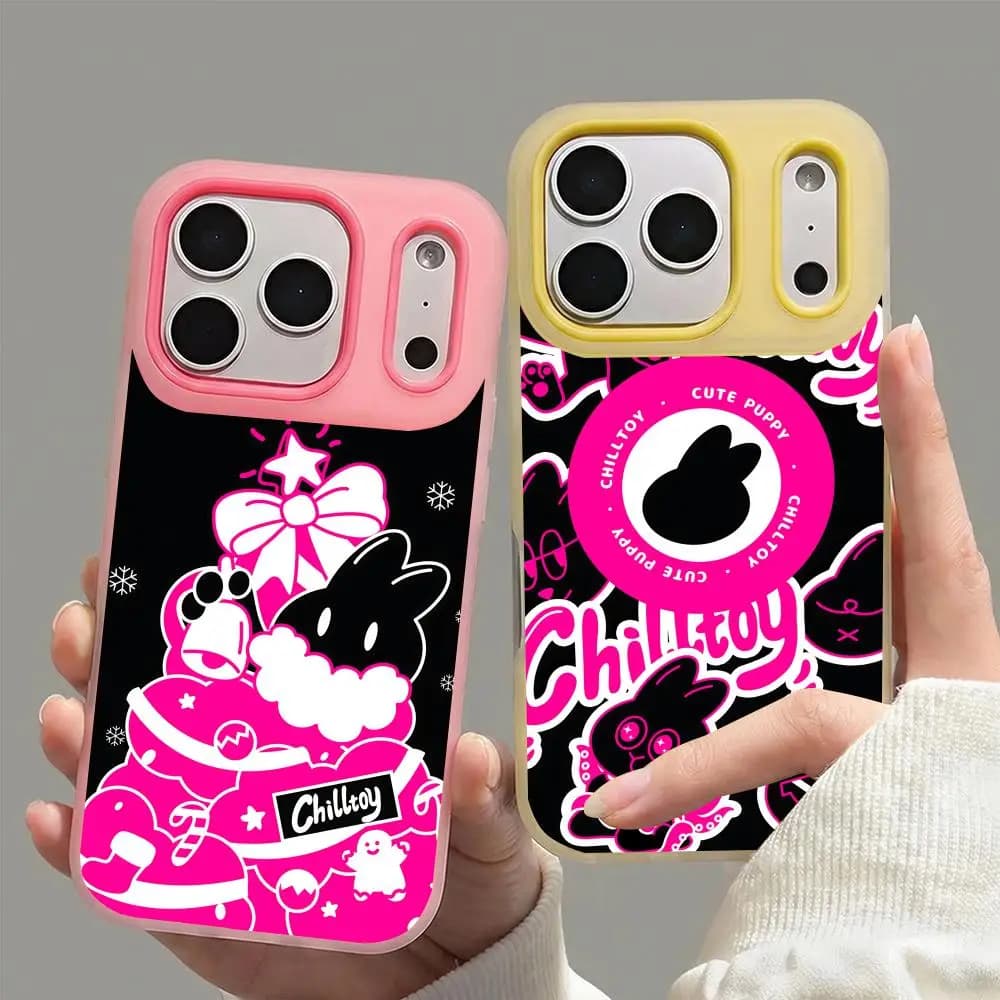 Custodia per telefono Cartoon Brand C-ChilltoyS trasparente in gelatina per iPhone 17/16/15/14/13, morbida in TPU, anti-urto, anti-ingiallimento, ultraleggera
