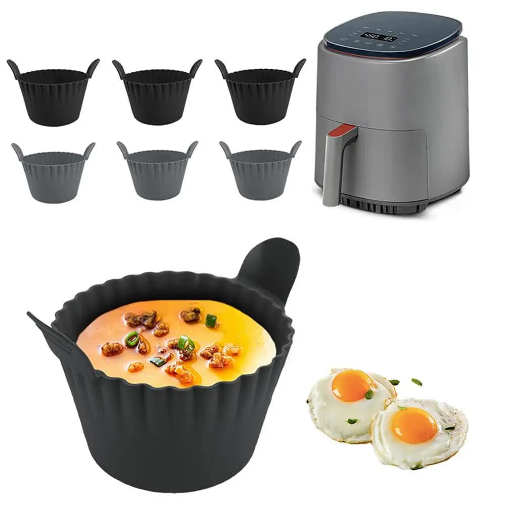 Silicone Stamps for Eggs Sode 1/6 Pieces, Cooking Shapes Eggs, Cakes and Desserts, Air Frying Accessories