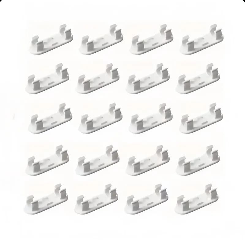 Organizzatore per cavi bianco da 85 pezzi, regolabile, autoadesivo, senza foratura, per cavi di rete fai-da-te per casa e ufficio