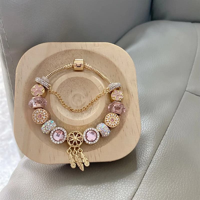 Adjustable Color Diamond Dream Catcher Bracelet Fashionable Minimalist High End Jewelry Hand Accessory by Pan Family