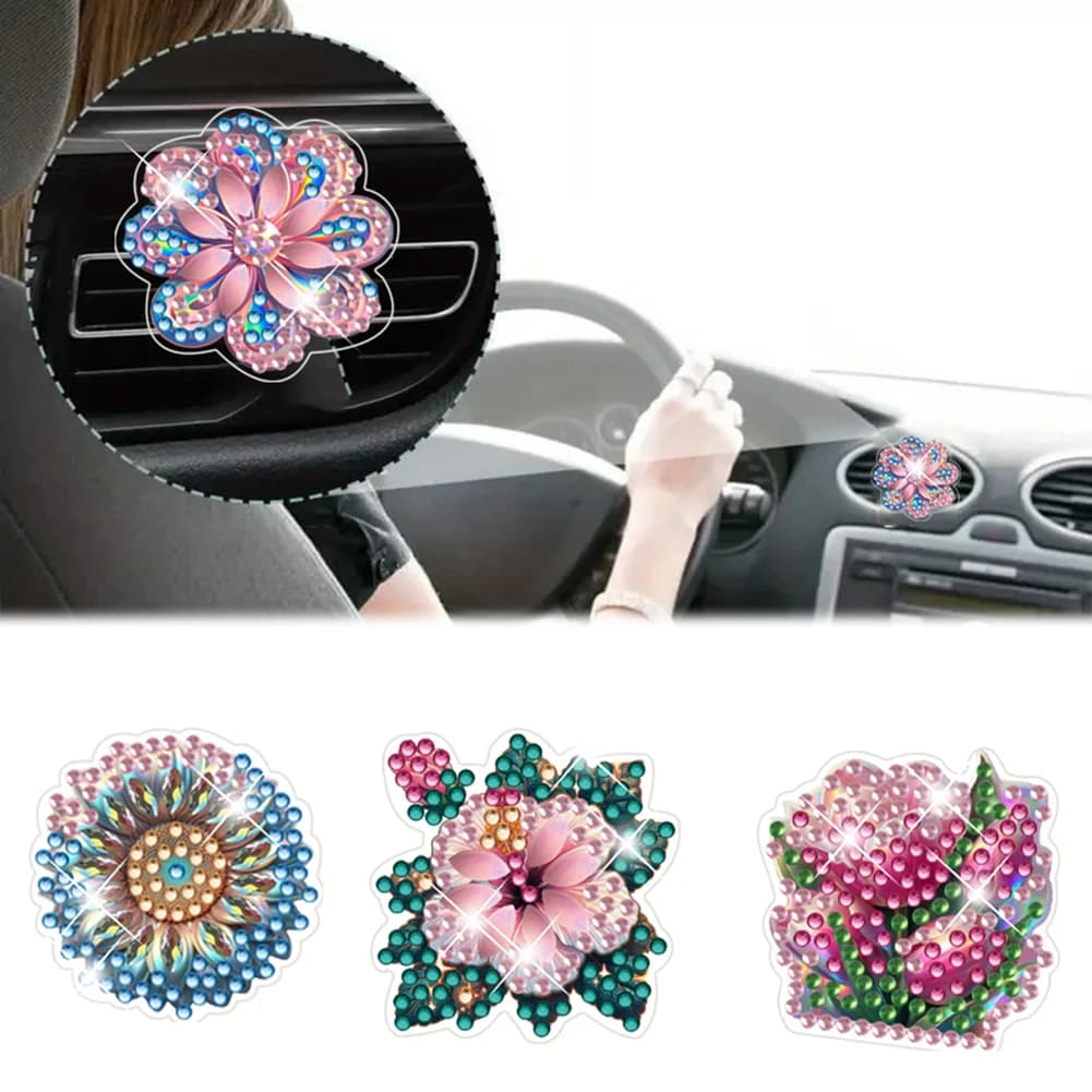 12 Pieces Clip Auto Scenter with Diamonds, Bling Decorations for Air Pumps, Diffuser for Interior Cars