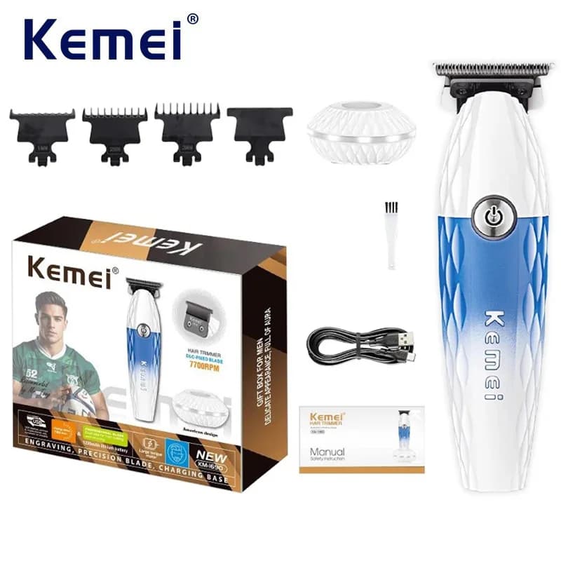 Kemei Zero-Gapped, Trimmer Professional Wireless, Haircut Electric Machine, Man Safety Razor