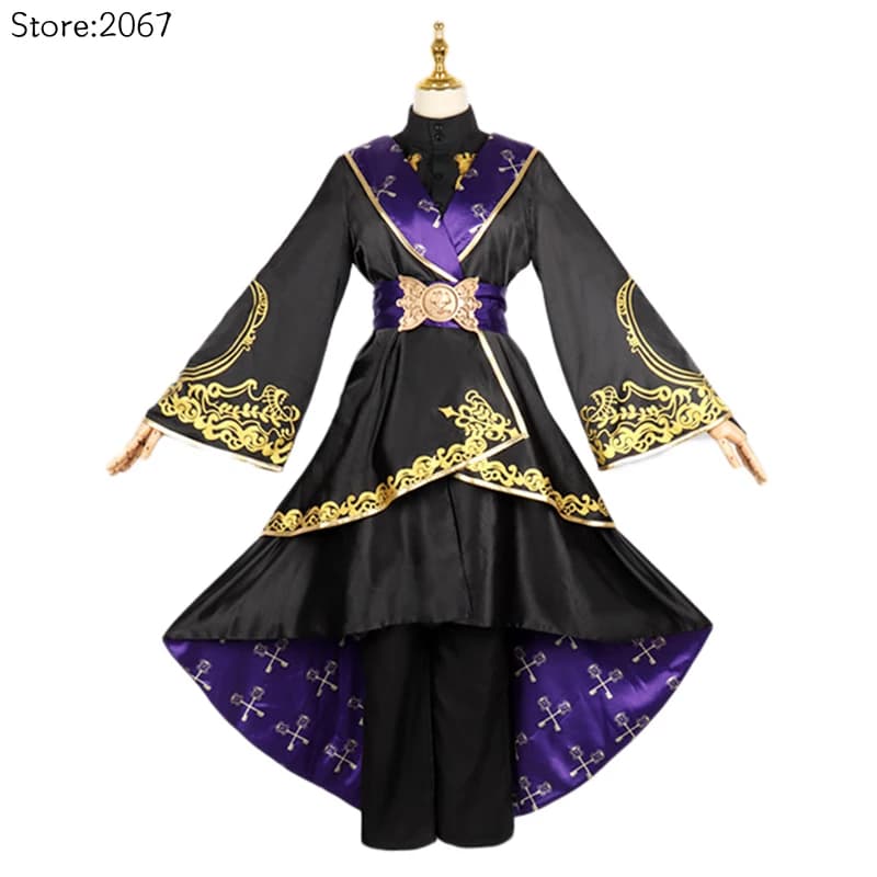Anime Riddle Cosplay Costume Black Fancy Cloak Suits Fashion Carnival Party Costume for Halloween Uniform for Men Women Suit New