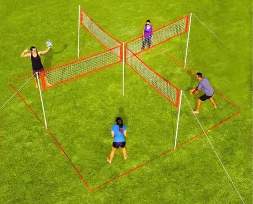 Rete da pallavolo pieghevole portatile ben adatta per giocatori principianti e professionisti Attrezzatura da spiaggia per interni ed esterni