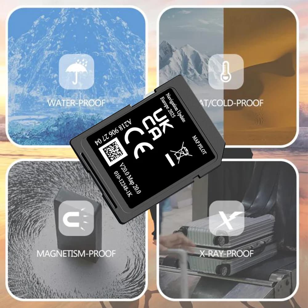 Sat Nav per Mercedes CLS Auto dal 2014 Copertina Europa Mappa 2025 Navigazione GPS Memoria Scheda SD