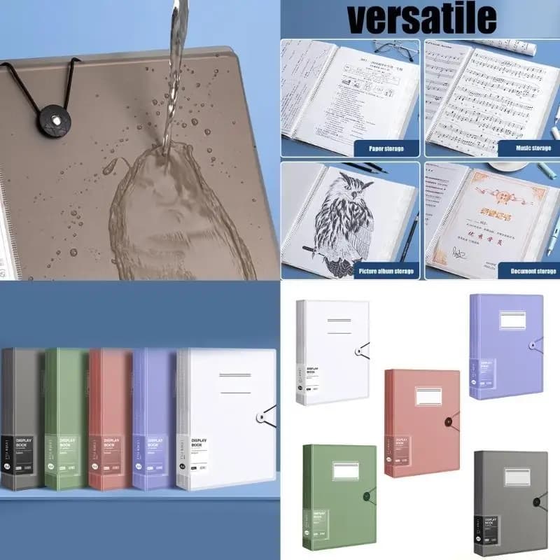 Presentation Folder with 80 Clear Pockets Display Book Folder for Office School