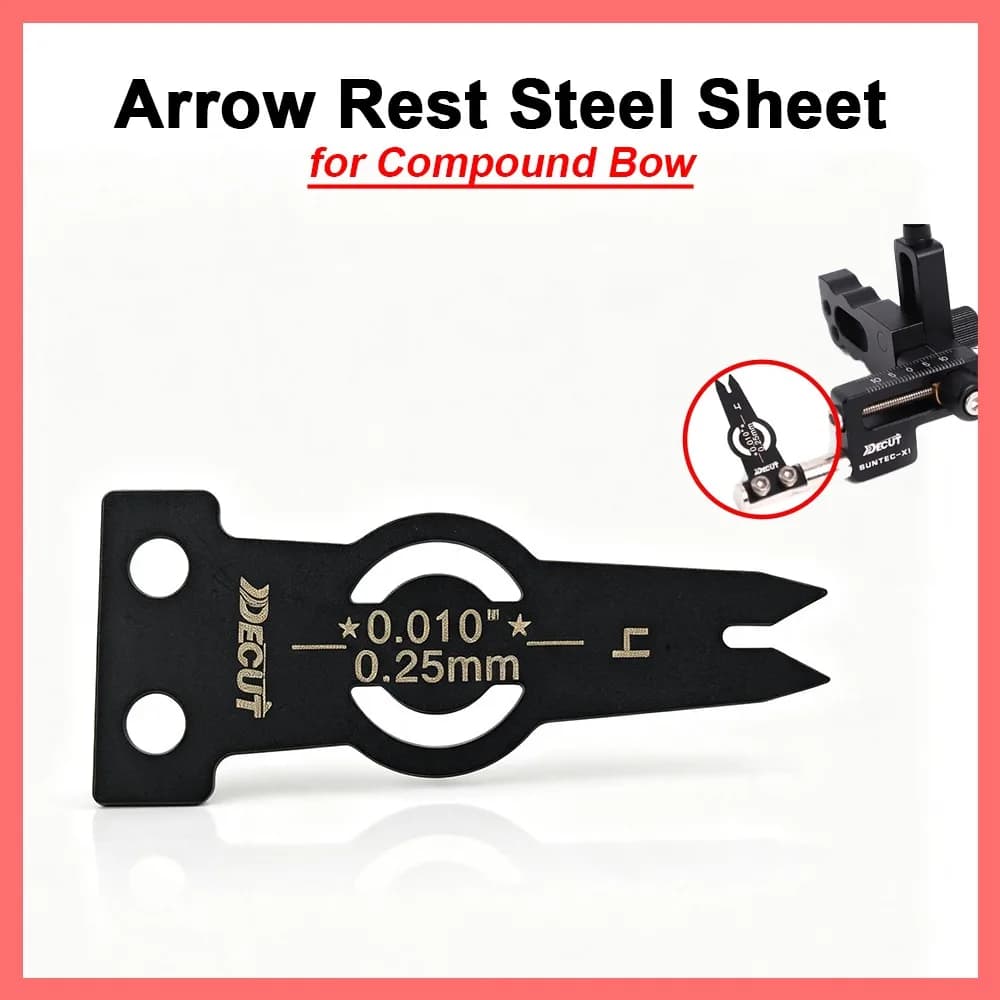 1/3pcs Compound Bow Arrow Rest Mounting Blade 0.008/0.01/0.012 Archery Compound Bow Accessory Hunting Arrow Rest Steel Sheet