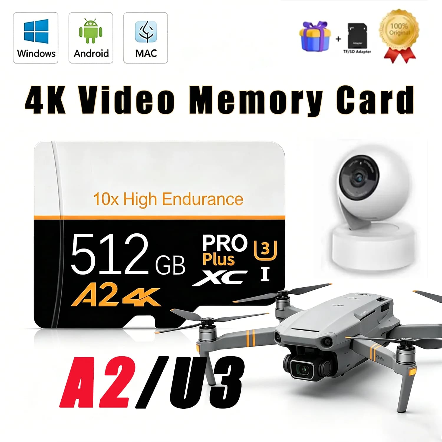 High Speed Micro SD Card 512GB 256GB 128GB Class10 U3 TF Flash Cards Mini SD Card for Phone Camera