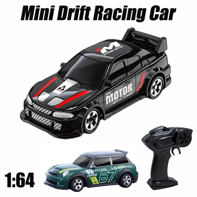 1/64 Bilancia 4WD Mini Desktop Drift Auto Da Corsa HA CONDOTTO LA Luce Ad Alta Velocità di Controllo Remoto RC Veicolo GTR Modello Giocattolo per I Bambini Regalo Ideale