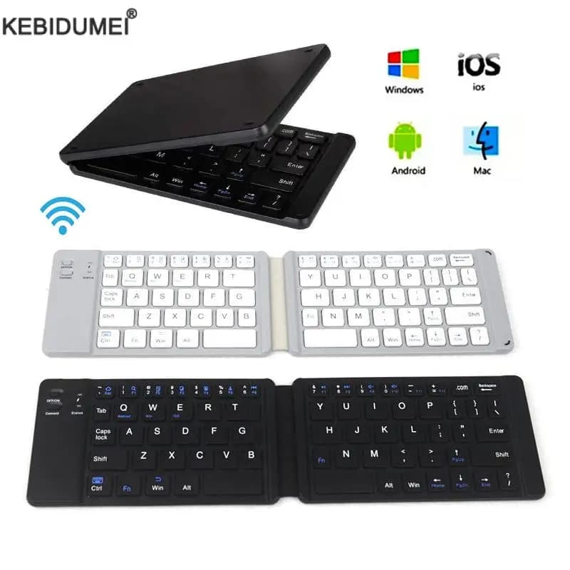 Tastiera pieghevole wireless Tastiera Bluetooth pieghevole ricaricabile per tablet iPad IOS/Android/Windows